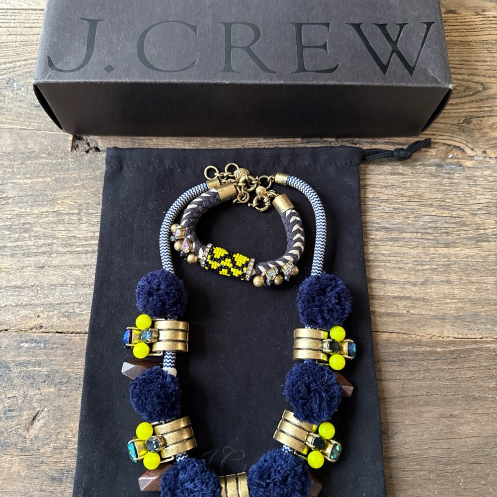 J.Crew Statement Necklace and Bracelet Set